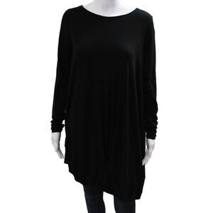 Maria + Cornejo Womens Black Tunic Long Sleeve Viscose Size XS